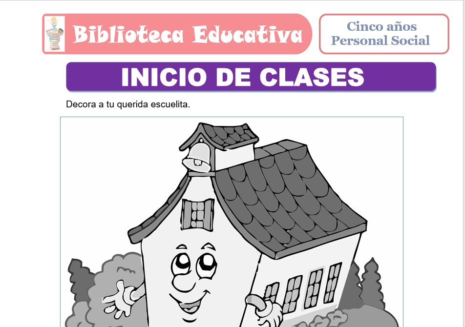 Modelo de la Ficha de Inicio de clases para niños de nivel inicial