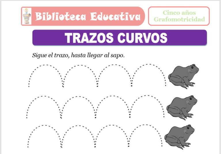 Trazos curvos para Nivel inicial de cinco años Biblioteca Educativa