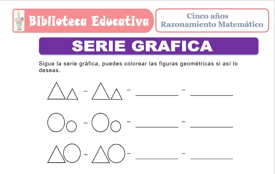 Modelo de la Ficha de Serie Grafica para niños de nivel inicial