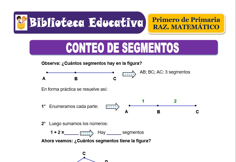 Modelo de la Ficha de Conteo de segmentos para Primero de Primaria