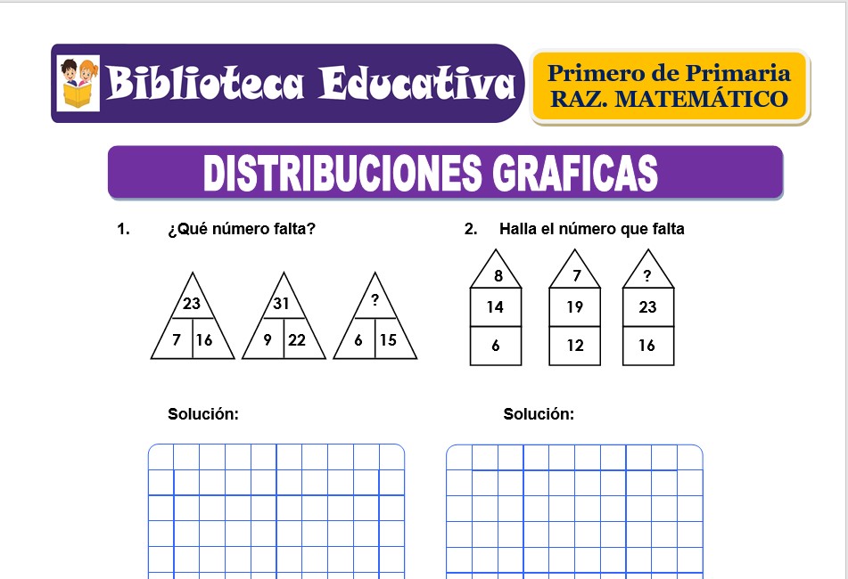 Modelo de la Ficha de Distribuciones gráficas para Primero de Primaria