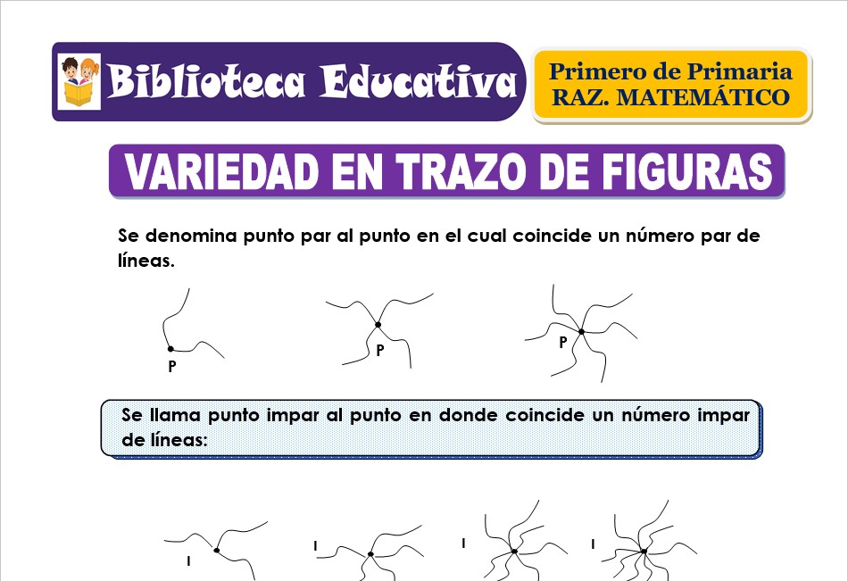 Modelo de la Ficha de Variedad en trazo de figuras para Primero de Primaria