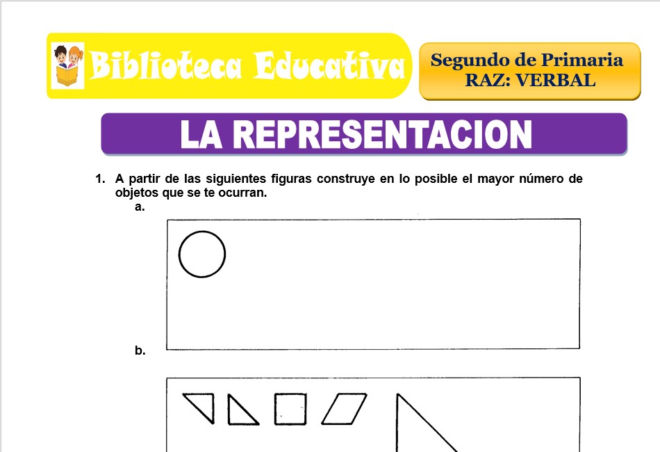 Modelo de la Ficha de La representación para Segundo de Primaria
