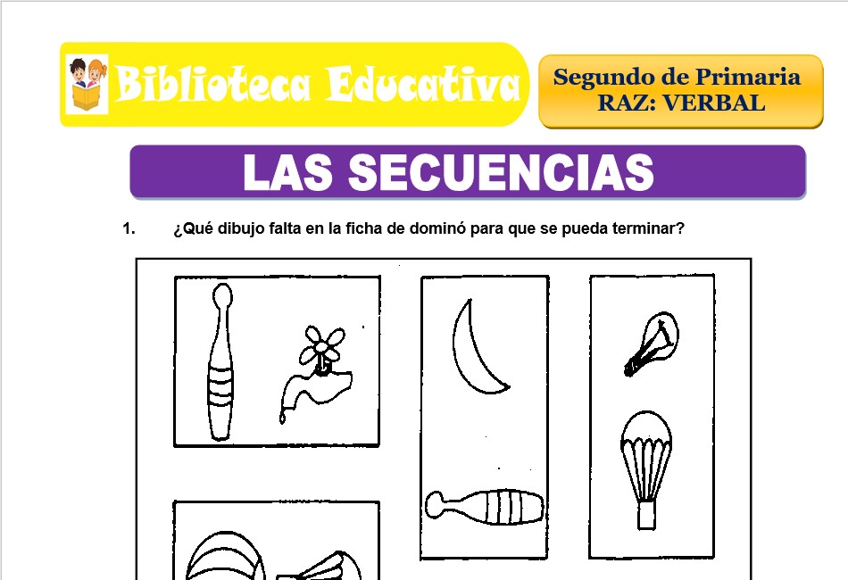 Modelo de la Ficha de Las secuencias para Segundo de Primaria